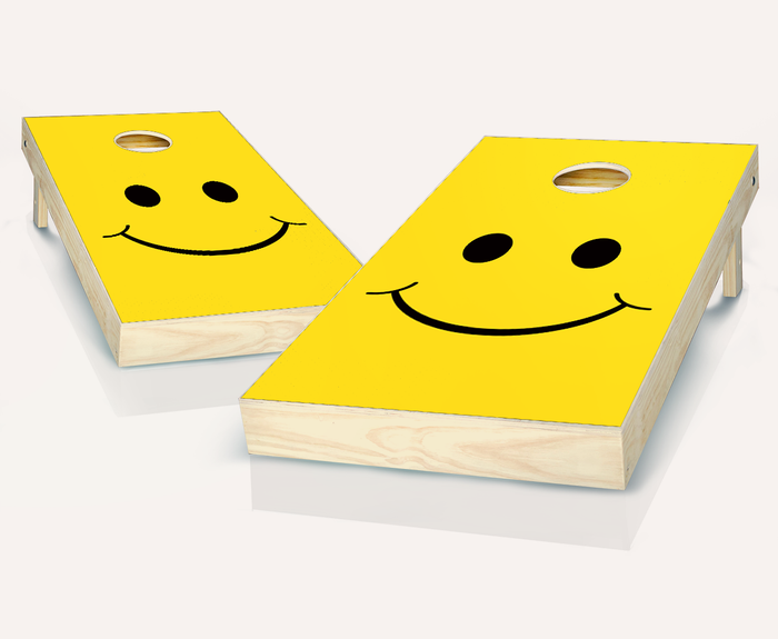 Smiley Cornhole Game Board Set