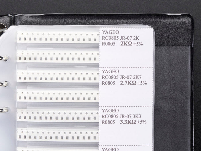 SMT/SMD 0805 Resistor and Capacitor Book - 3725 pieces by The Pi Hut - The Pi Hut