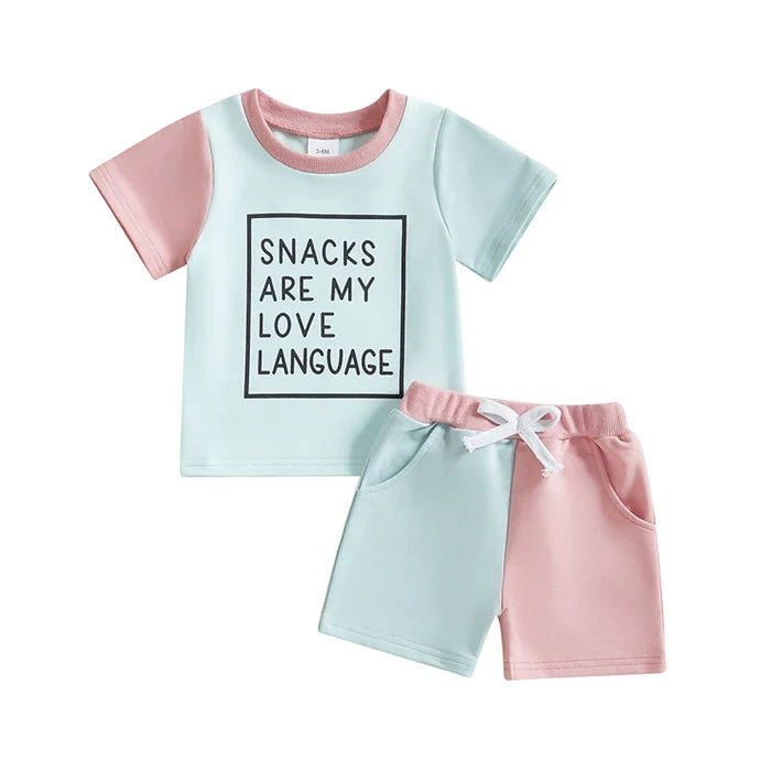 SNACKS ARE MY LOVE LANGUAGE Color Block Outfit