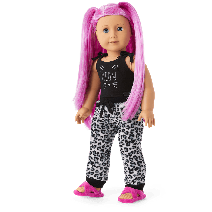 Snow Leopard Joggers for 18-inch Dolls