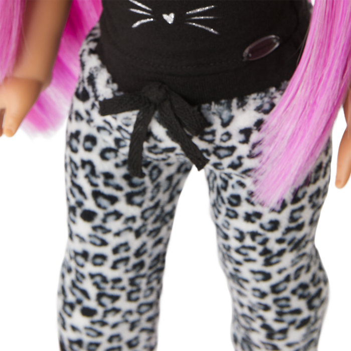 Snow Leopard Joggers for 18-inch Dolls