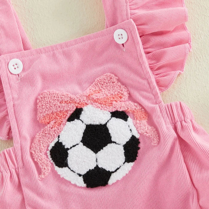 SOCCER Corduroy Ruffle Romper