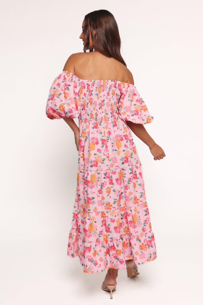 Petal and Pup USA DRESSES Soliel Midi Dress - Pink Floral