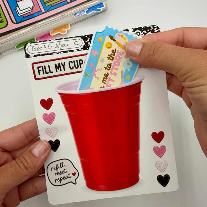 Solo Cup Jumbo Journaling Sticker Pocket