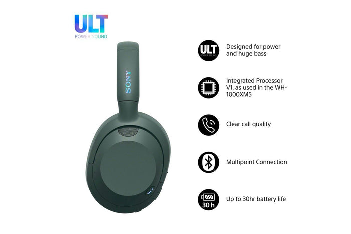 Sony ULT WEAR Over-Ear Wireless Noise Cancelling Headphones – Forest Grey | WH-ULT900N Sony Headphones Euronics Ireland