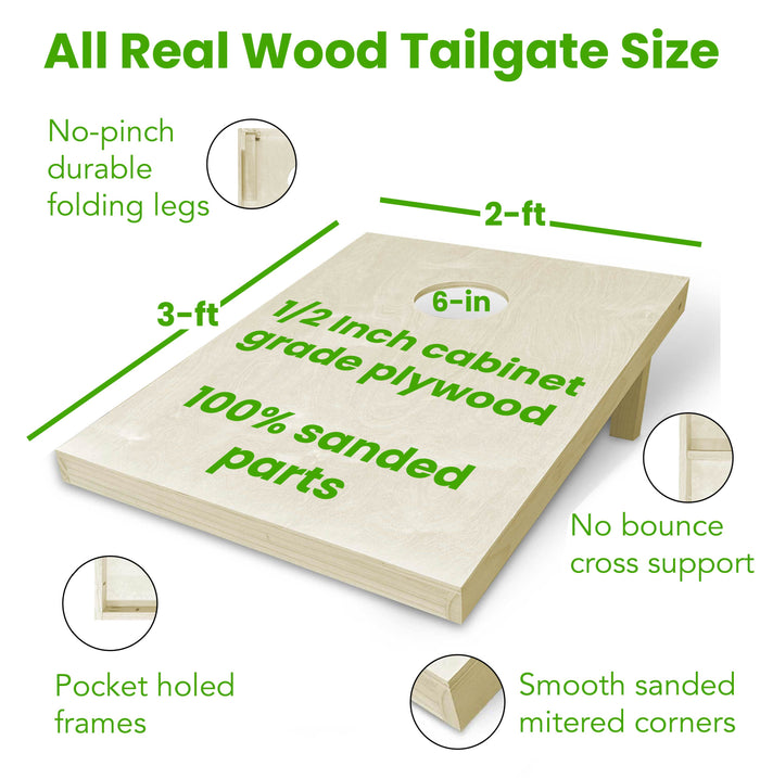 South Africa Flag Tailgate Cornhole Set - Distressed Wood