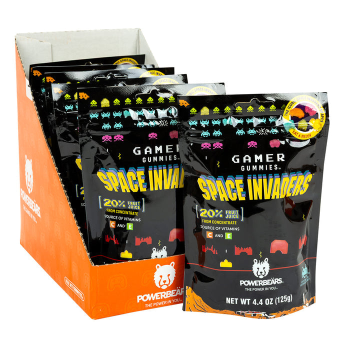 Space Invaders Gamer Gummy Candy Pouches - 6 Count