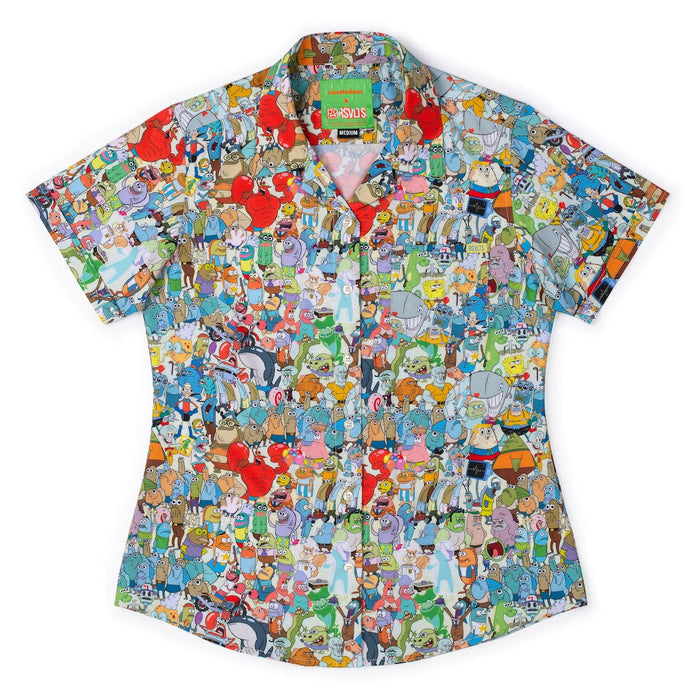RSVLTS XS Nickelodeon Women's Short Sleeve Shirt Spongebob "Welcome to Bikini Bottom" – Women's KUNUFLEX Short Sleeve Shirt Spongebob "Welcome to Bikini Bottom" – Women's KUNUFLEX Short Sleeve Shirt