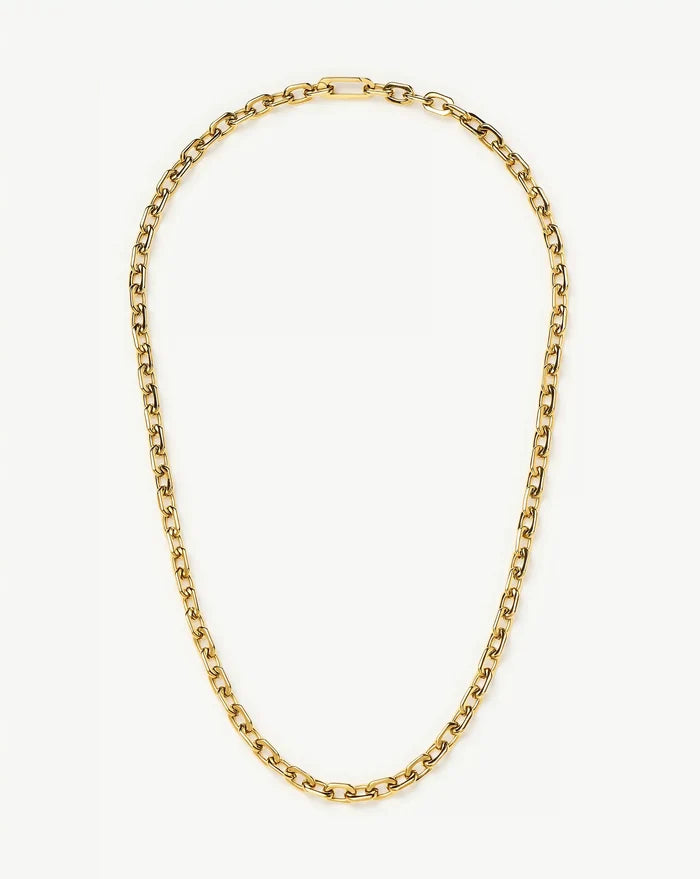Square Paperclip Chain Necklace | 18k Gold Plated Necklaces Missoma