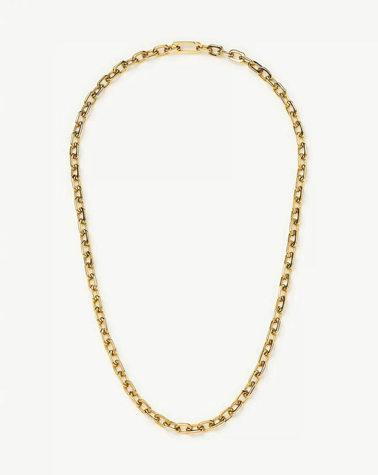 Square Paperclip Chain Necklace | 18k Gold Plated Necklaces Missoma