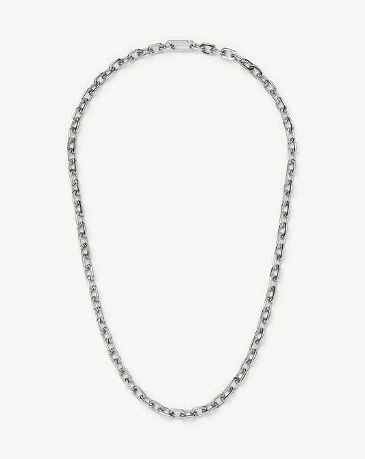 Square Paperclip Chain Necklace | Platinum Plated Necklaces Missoma