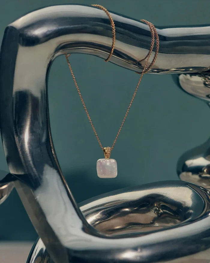 Square Pearl Baya Pendant Necklace | 18k Gold Vermeil/Pearl Necklaces Missoma