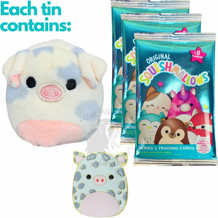 Squishmallow Collector's Tin - Rosie the Pig - Owl & Goose Gifts