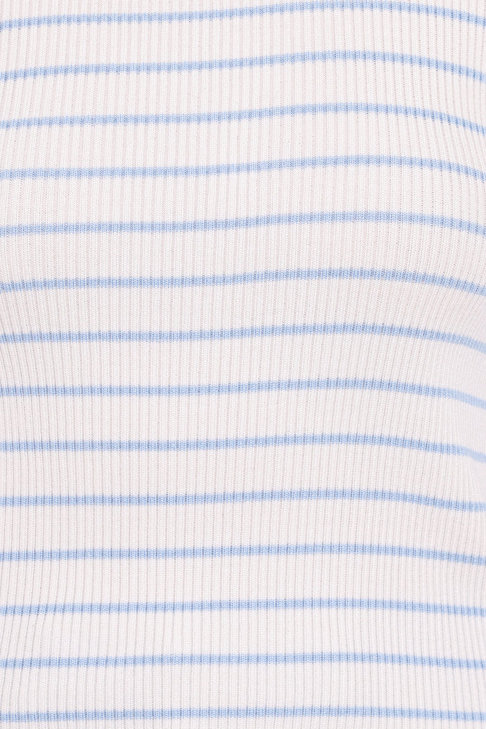 Petal and Pup USA TOPS Stacie Ribbed Knit Top - Light Blue Stripe