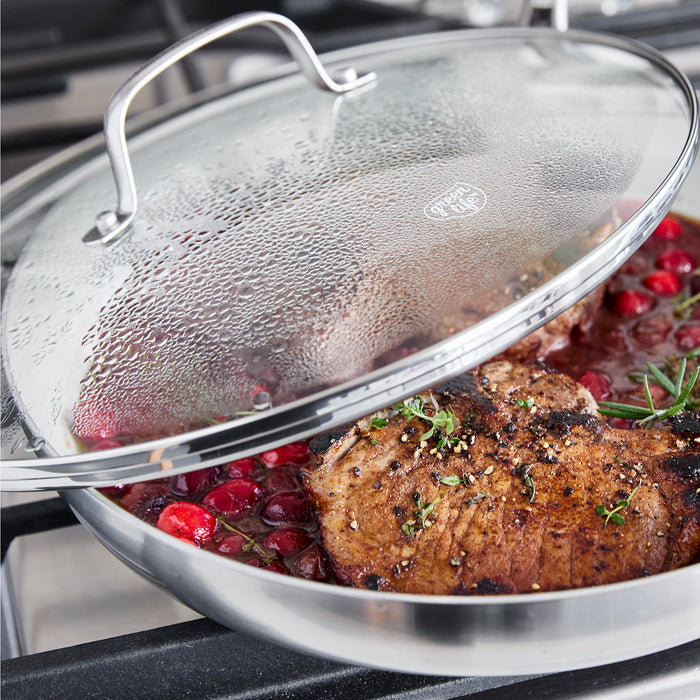 Stainless Pro 12-Inch Frypan with Lid