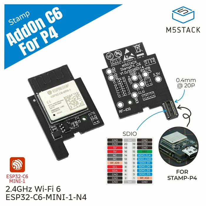 Stamp-AddOn C6 for P4 Module - m5stack-store