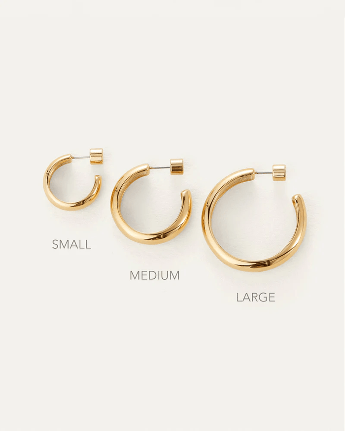 Staple Hoops Small in Gold