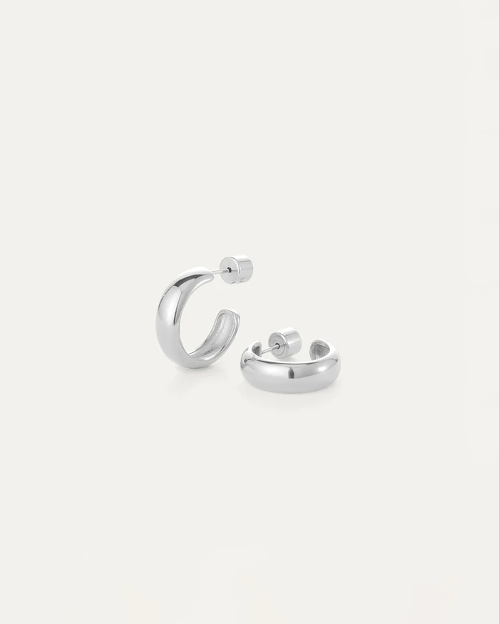 Staple Hoops Small in Silver