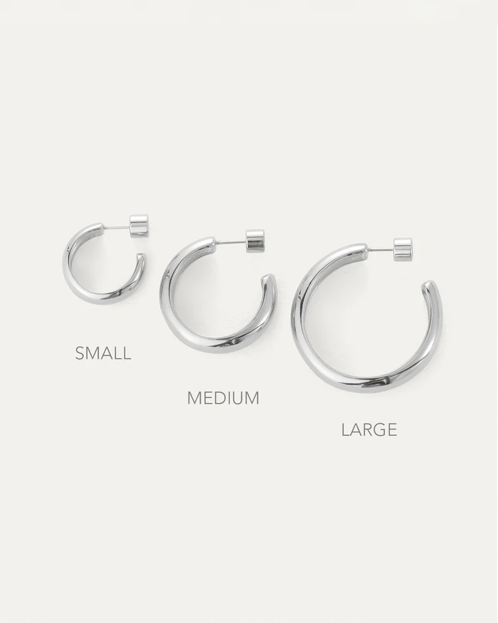 Staple Hoops Small in Silver