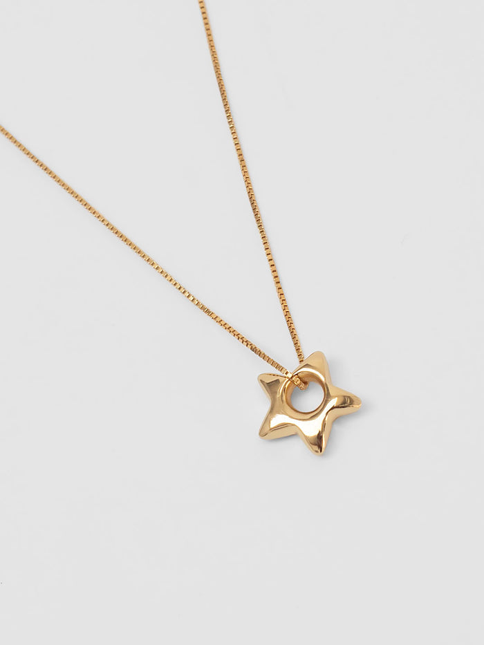 Wolf Circus Star Charm Pendant Necklace in 14k Gold | Recycled Metals-Necklaces-wolfcircus.com