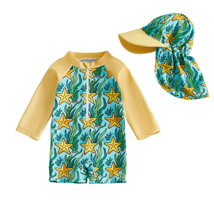 STAR FISH Swimsuit with Sun Hat