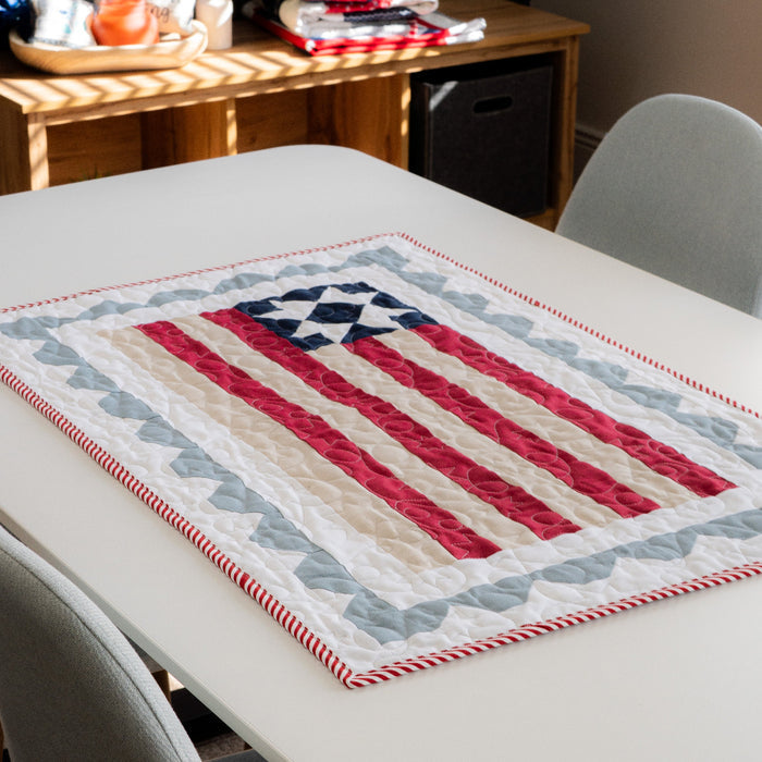 Stars & Stamps Table Topper (Downloadable Sewing Pattern)