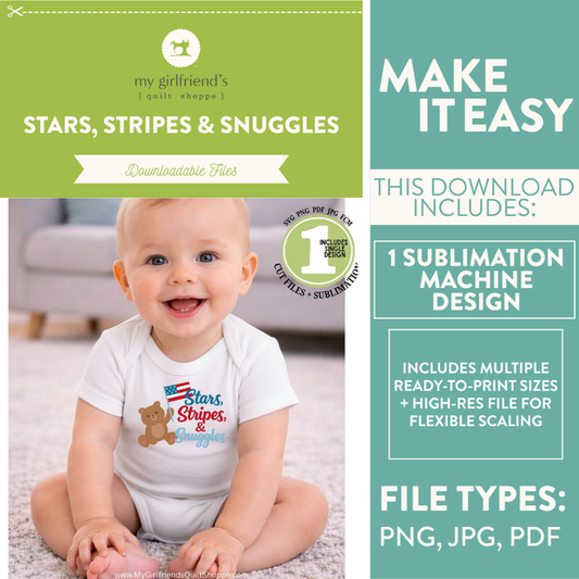 Stars, Stripes & Snuggles (Downloadable Sublimation Design)