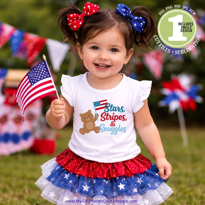 Stars, Stripes & Snuggles (Downloadable Sublimation Design)