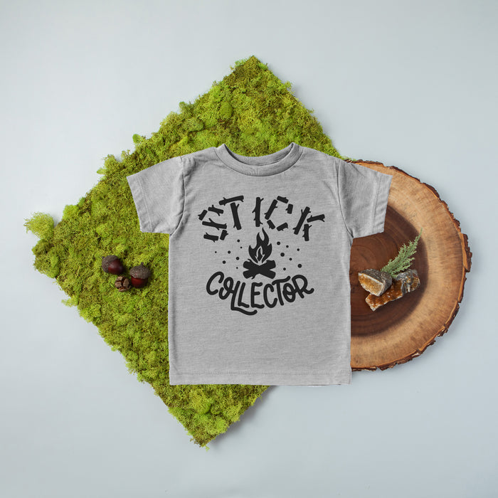 "STICK COLLECTOR" Kids Camping-Themed T-shirts