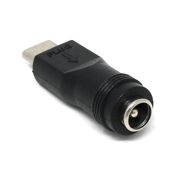Straight USB-C to 2.1mm Barrel Jack Adapter by The Pi Hut - The Pi Hut