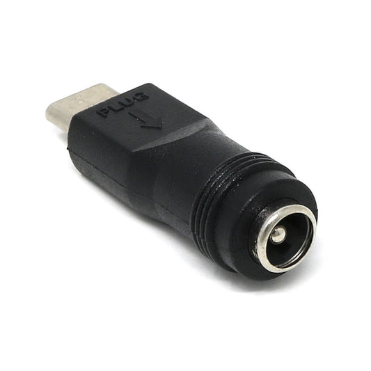 Straight USB-C to 2.1mm Barrel Jack Adapter by The Pi Hut - The Pi Hut