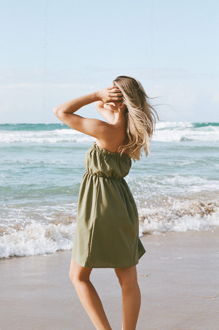 Petal and Pup USA DRESSES Stratton Mini Dress - Leaf Green (Hold for Amazon)