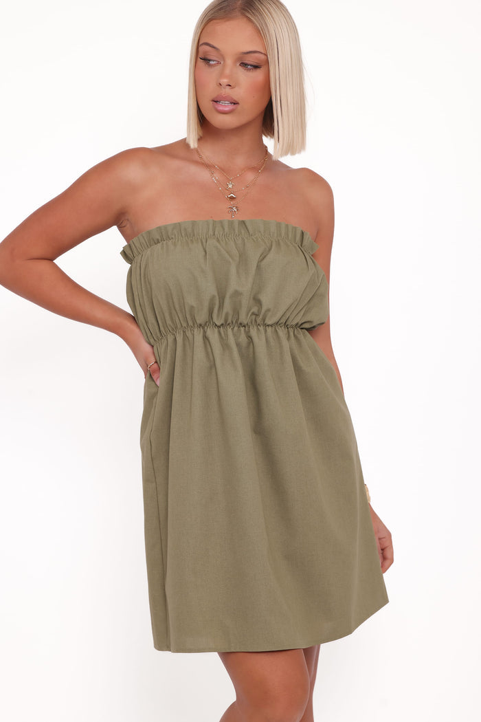 Petal and Pup USA DRESSES Stratton Mini Dress - Leaf Green (Hold for Amazon)