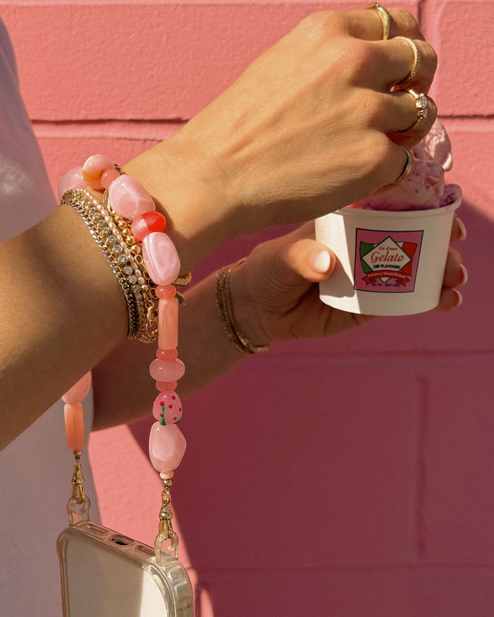 Strawberry Sorbetto Phone Wristlet