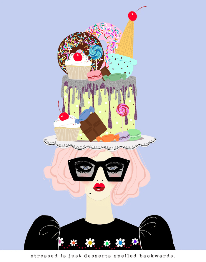 Stressed Is Just Desserts Spelled Backwards | Greeting Card