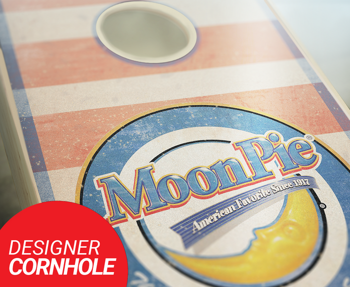 Striped Moonpie Cornhole Set