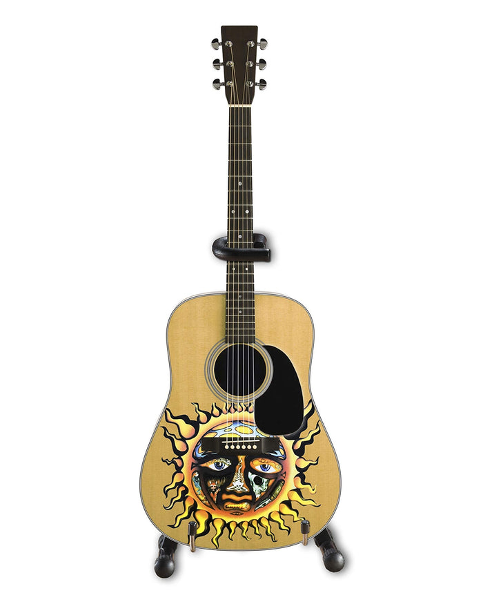 SUBLIME - LICENSED LARGE SUN LOGO NATURAL FINISH ACOUSTIC MINI GUITAR