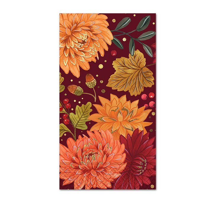 Sumptuous Harvest Paper Guest Towels - Foil Accented