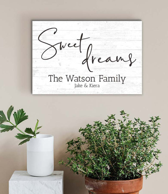 Sweet dreams custom wall art