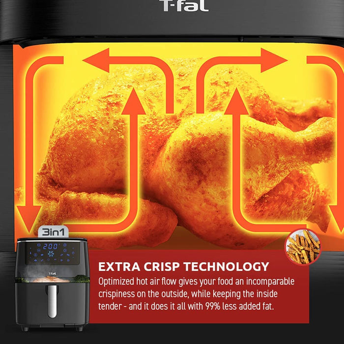 T-FAL Easy Fry Grill & Steam 3in1 XXL Air Fryer -  Blemished package with full warranty - FW201850