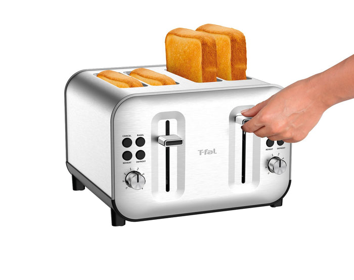 T-FAL Element 4-Slice Stainless Steel Toaster - Blemished package with full warranty - TF684D50