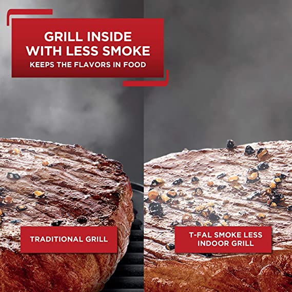T-FAL Indoor Electric Smokeless Grill - Blemished package with full warranty - TG403D52