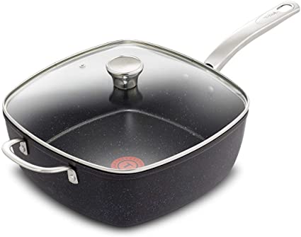 T-FAL Sapphire 6Qt Deep Square Pan with Lid (26cm) - G1044054
