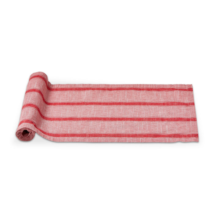 Table Runner - Red/White Stripe