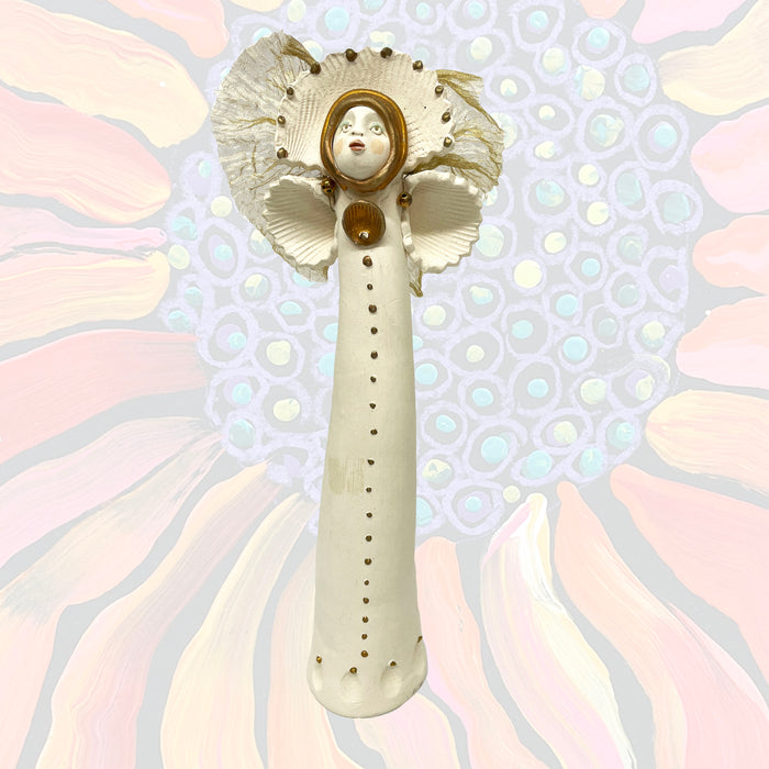 Tall Angel - Pottery by Carol Roeda