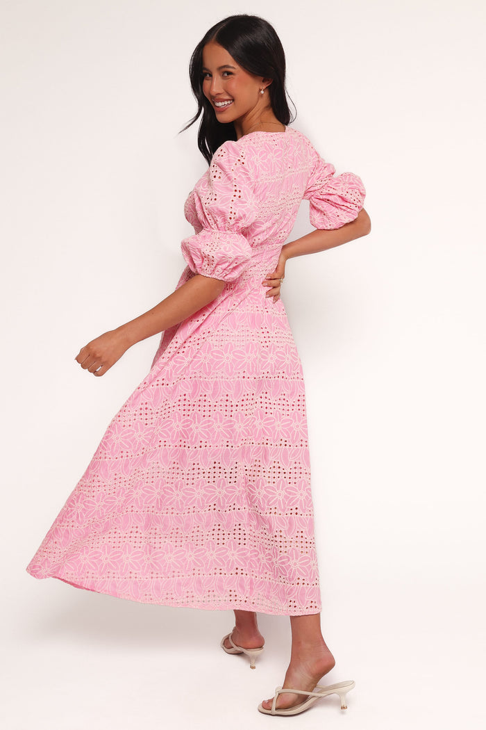 Petal and Pup USA DRESSES Tani Midi Dress - Pink