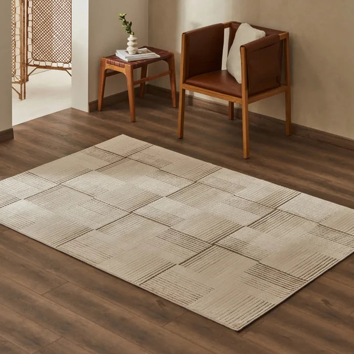 Tapis Kaşmir Halı 7/24 Scandinave Elin beige, 120x180 cm