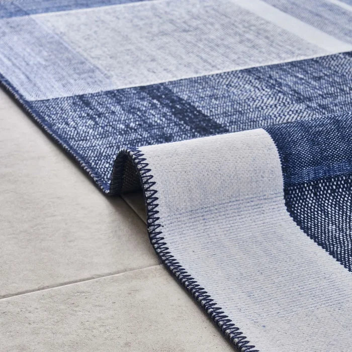 Tapis Kasmır Halı Décoratif  Art Trend, Profond Bleu 80X300