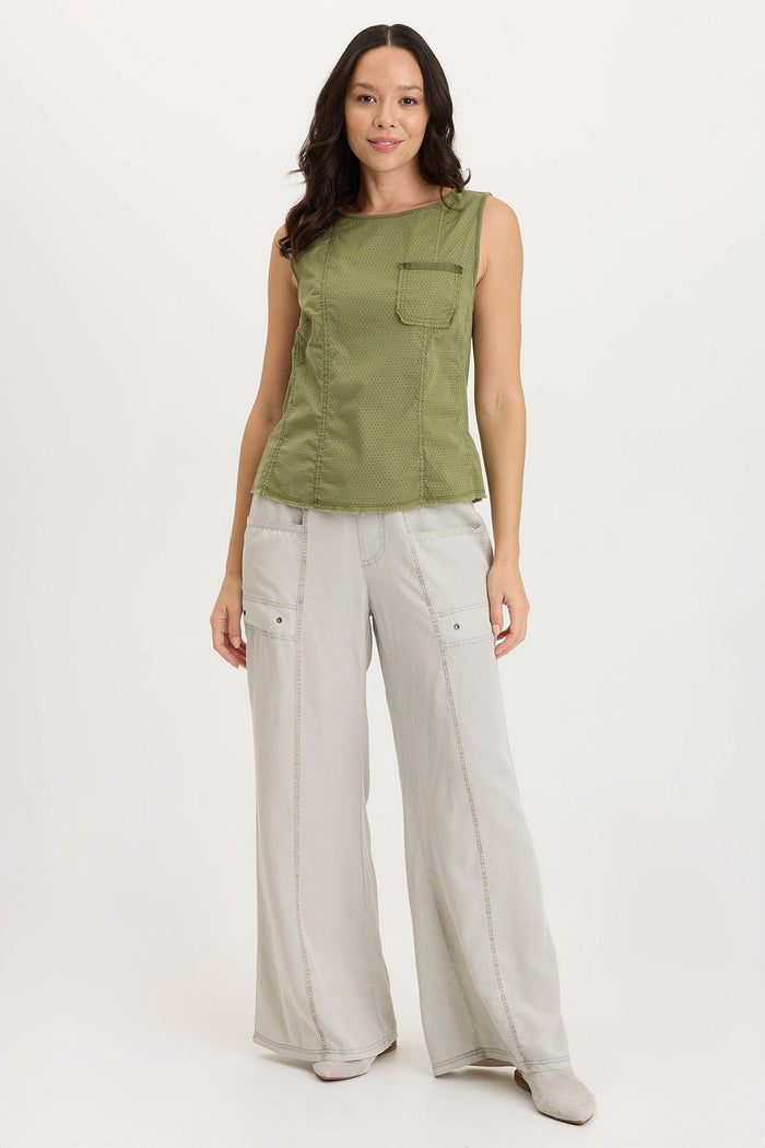 XCVI Tarla Twill Dropped Pocket Wide Leg Pant
