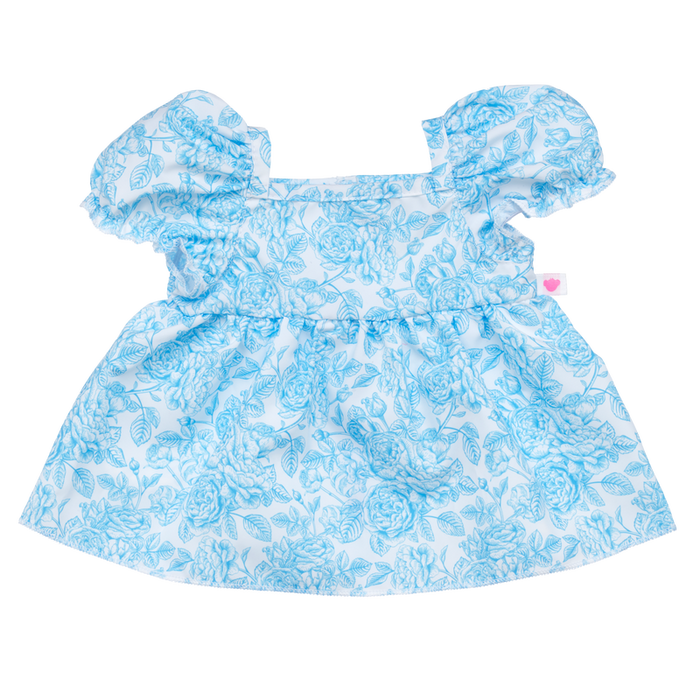 Teddy Bear Sized Blue Floral Dress
